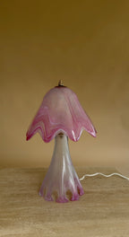 Vintage roze Murano tafellamp | Italiaans art glass
