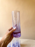 Aura Amethyst | Set of 6 Vintage Frosted Purple Highball Glasses