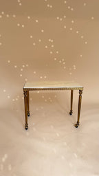 Vintage marmeren nesttafels | Hollywood Regency