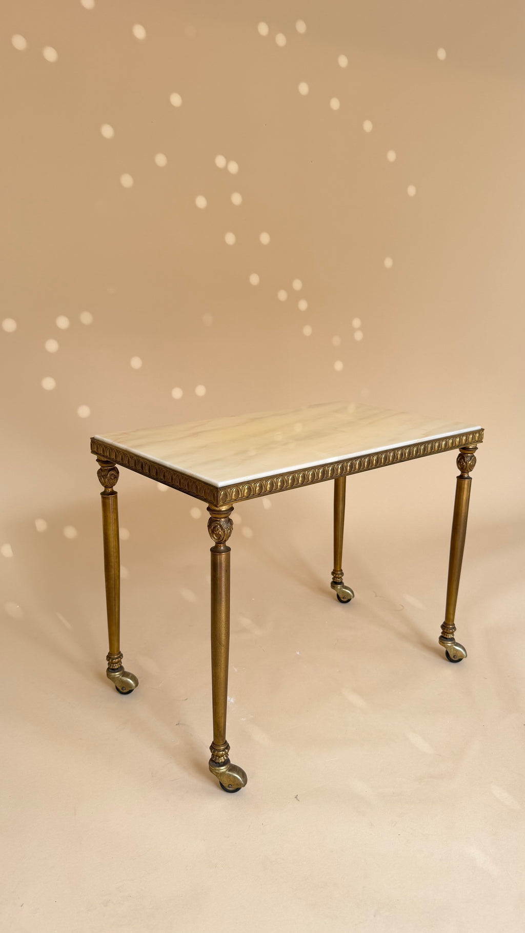 Vintage marmeren nesttafels | Hollywood Regency