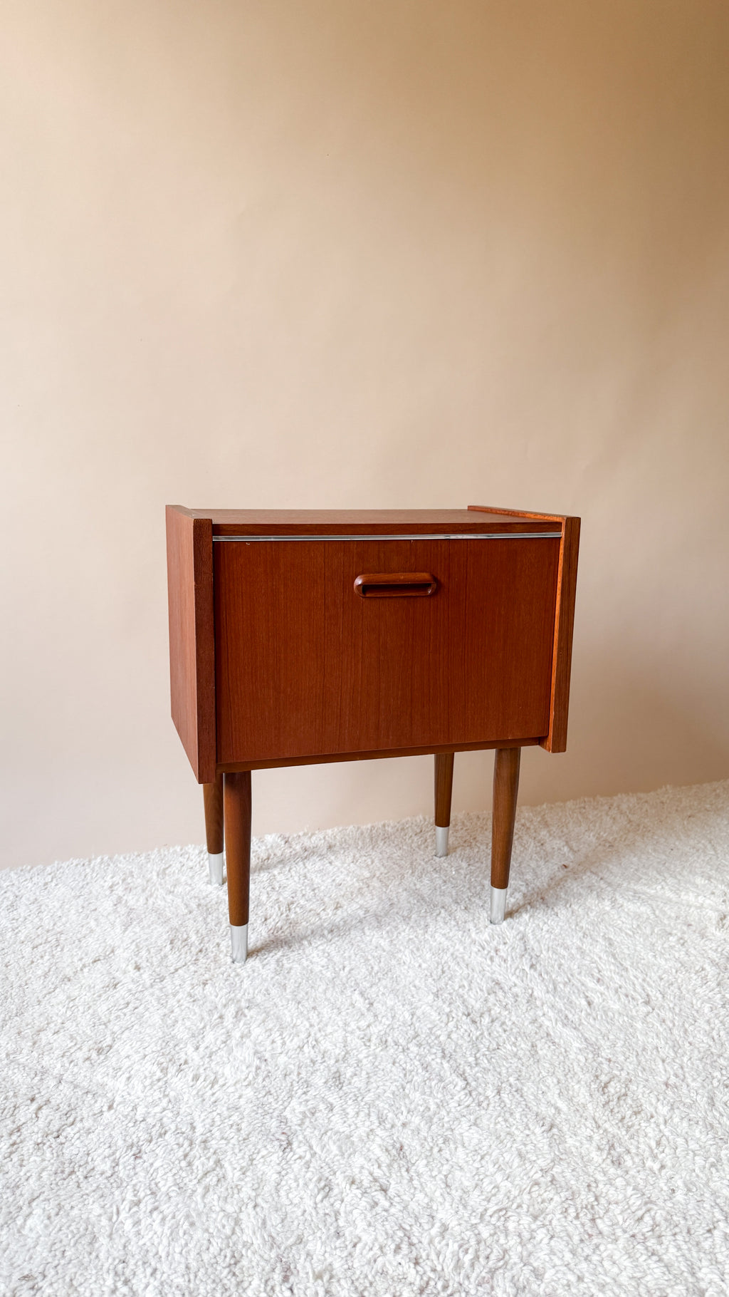 The Mid-Century Minimalist | Slender Teak Nightstand