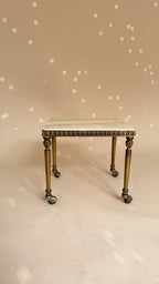 Vintage marmeren nesttafels | Hollywood Regency
