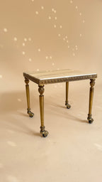 Vintage marmeren nesttafels | Hollywood Regency
