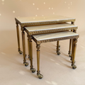 Vintage marmeren nesttafels | Hollywood Regency