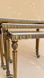 Vintage marmeren nesttafels | Hollywood Regency