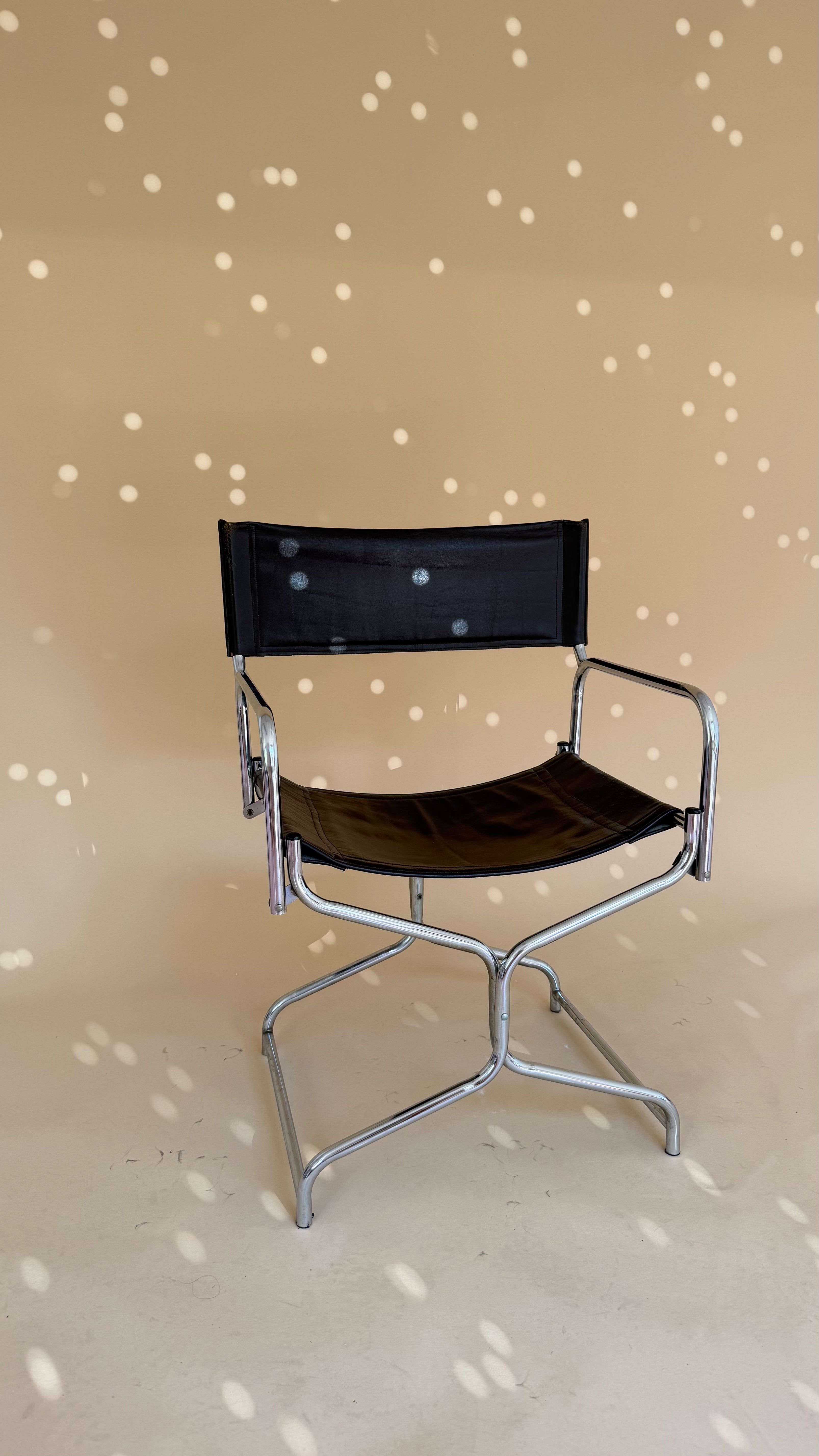 Vintage chromen klapstoel
