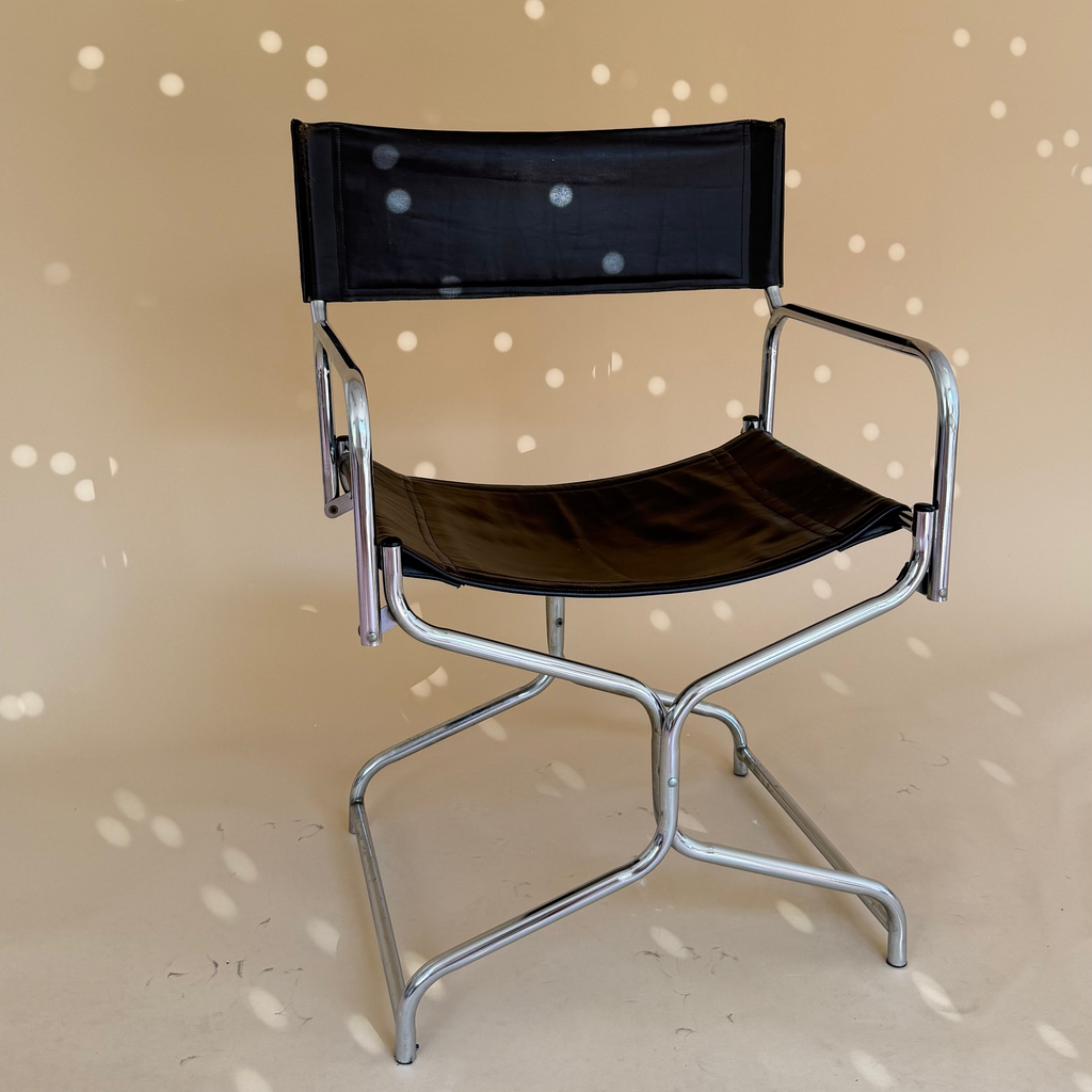 Vintage chromen klapstoel