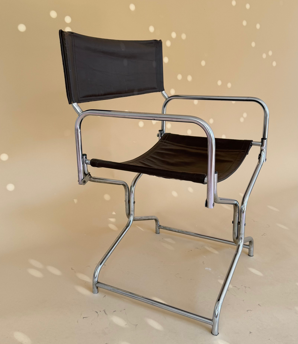Vintage chromen klapstoel