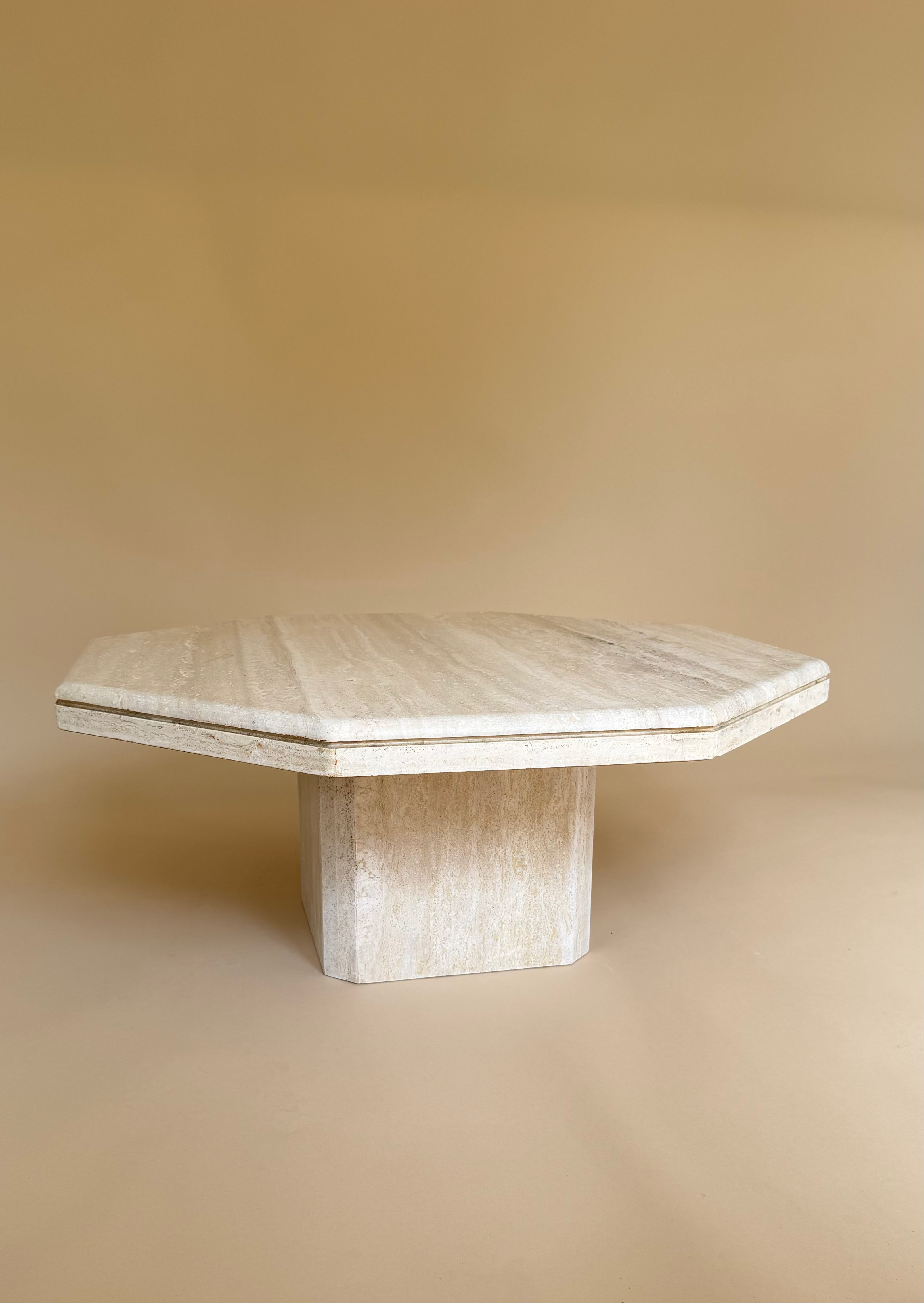 Vintage travertin salontafel