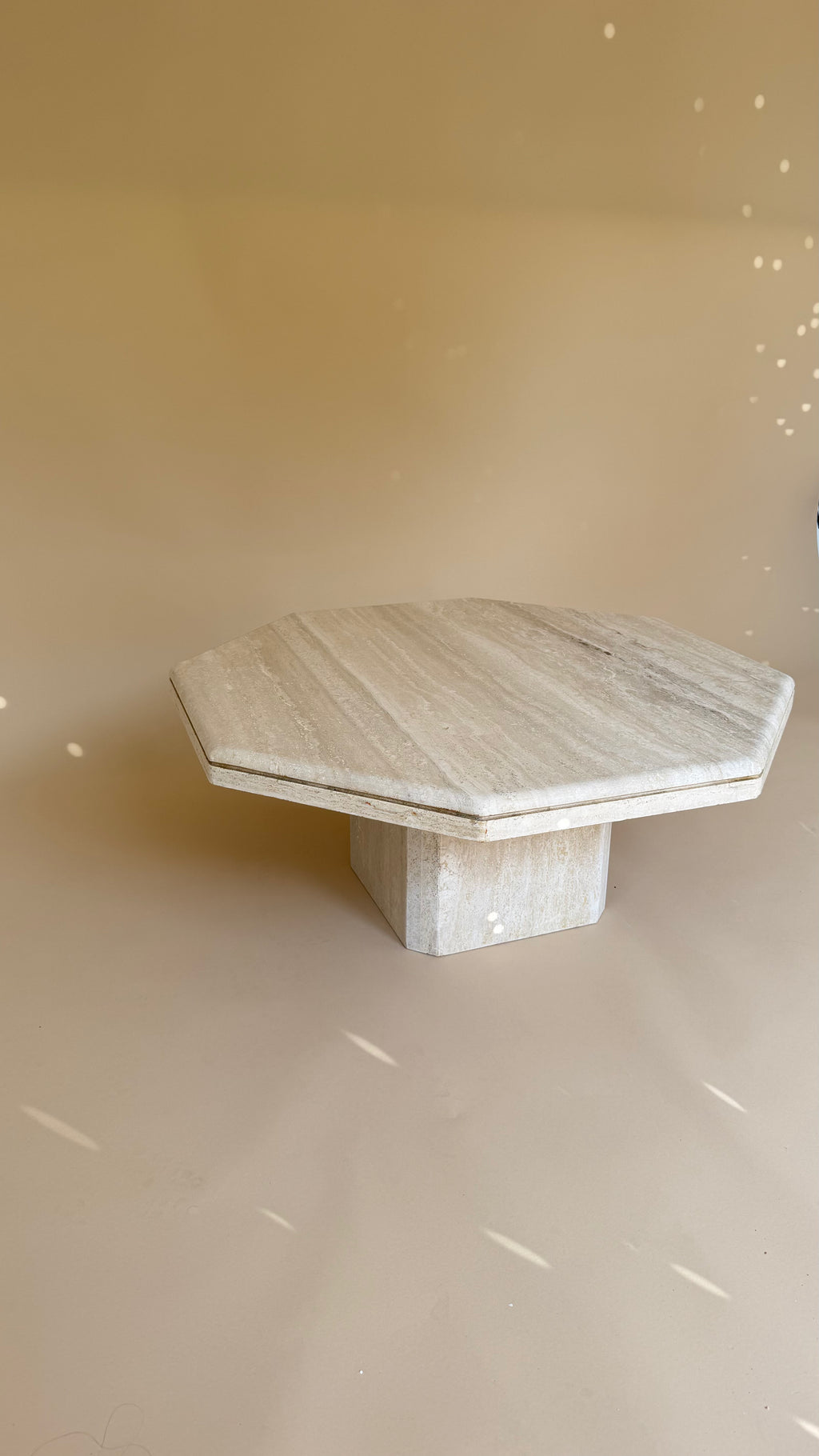 Vintage travertin salontafel