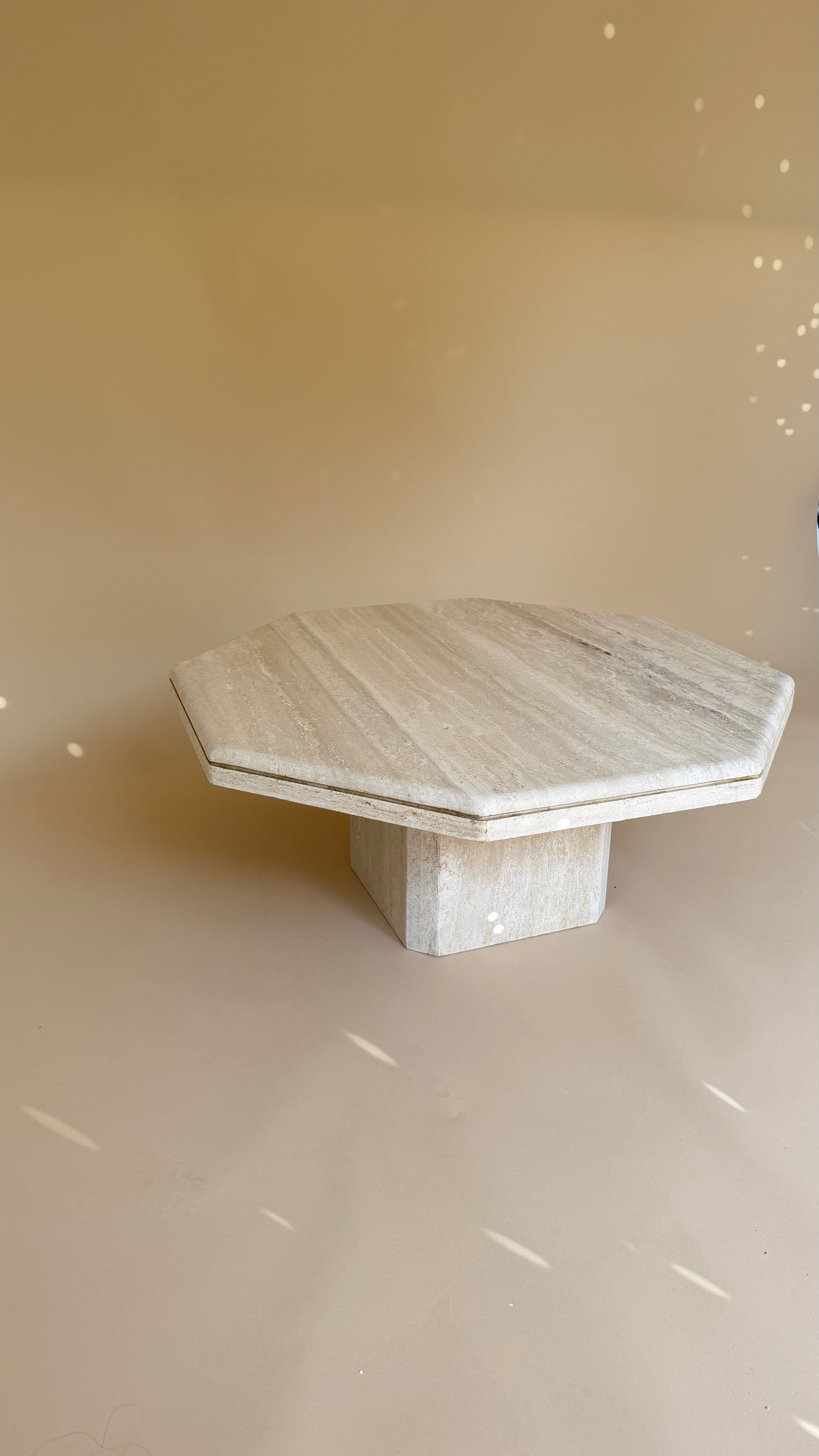 Vintage travertin salontafel