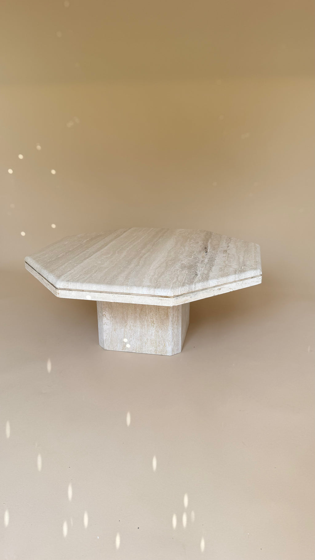 Vintage travertin salontafel