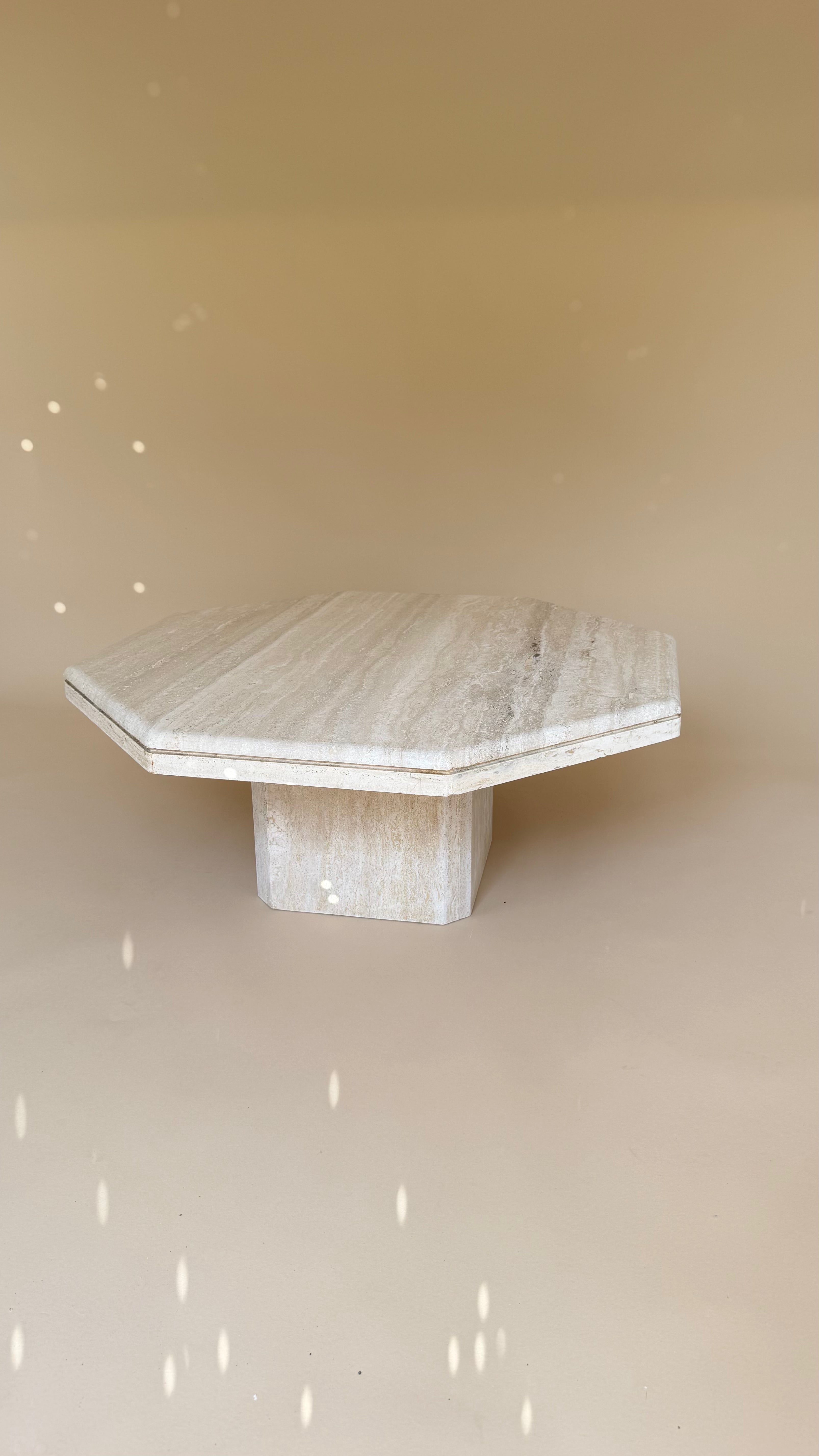 Vintage travertin salontafel