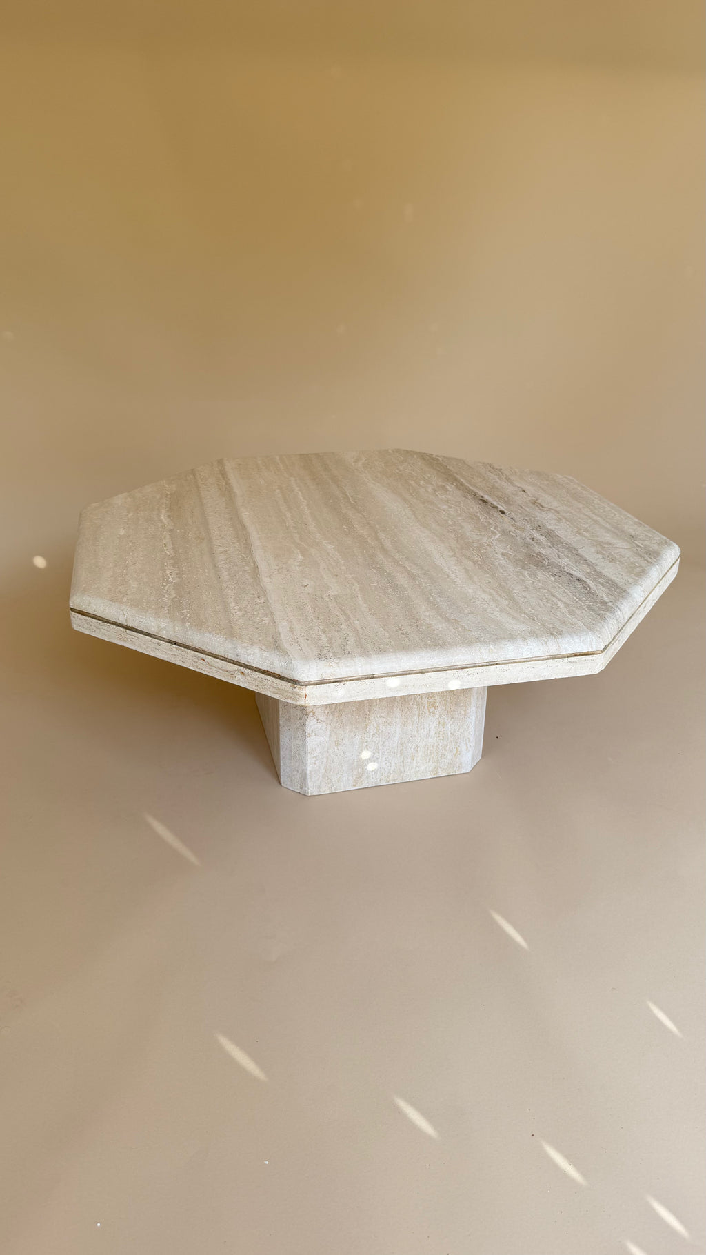 Vintage travertin salontafel