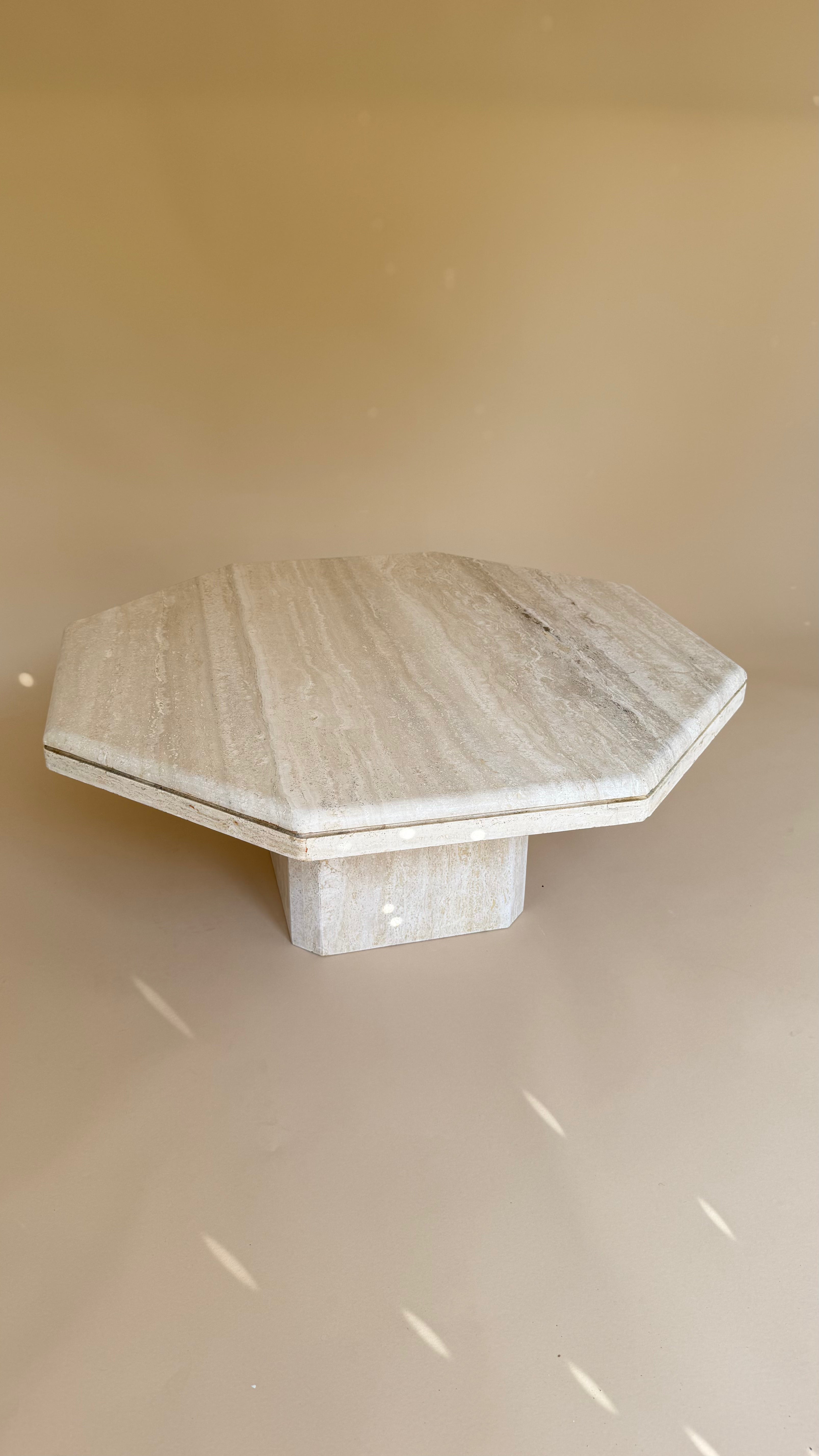 Vintage travertin salontafel