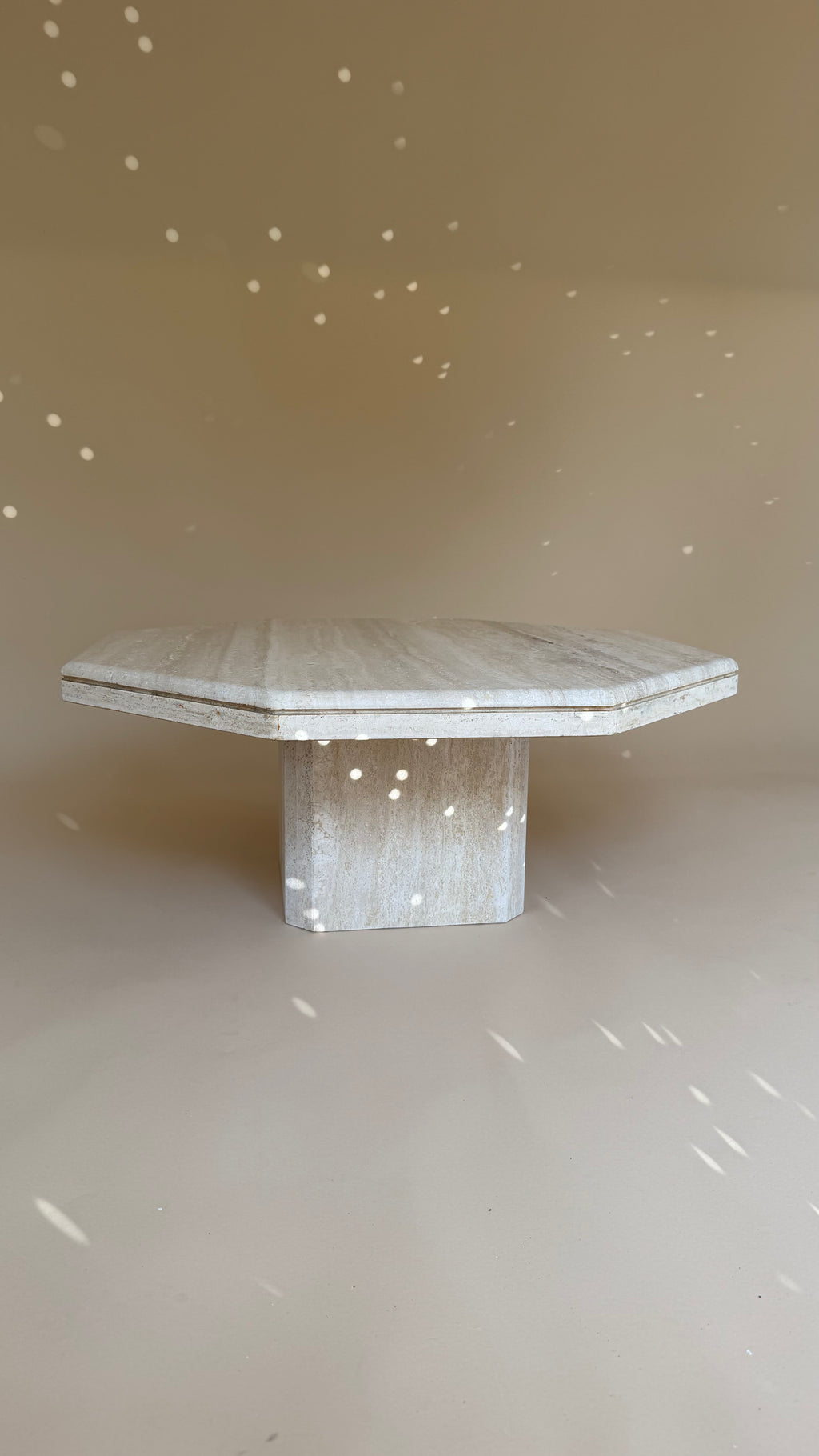 Vintage travertin salontafel