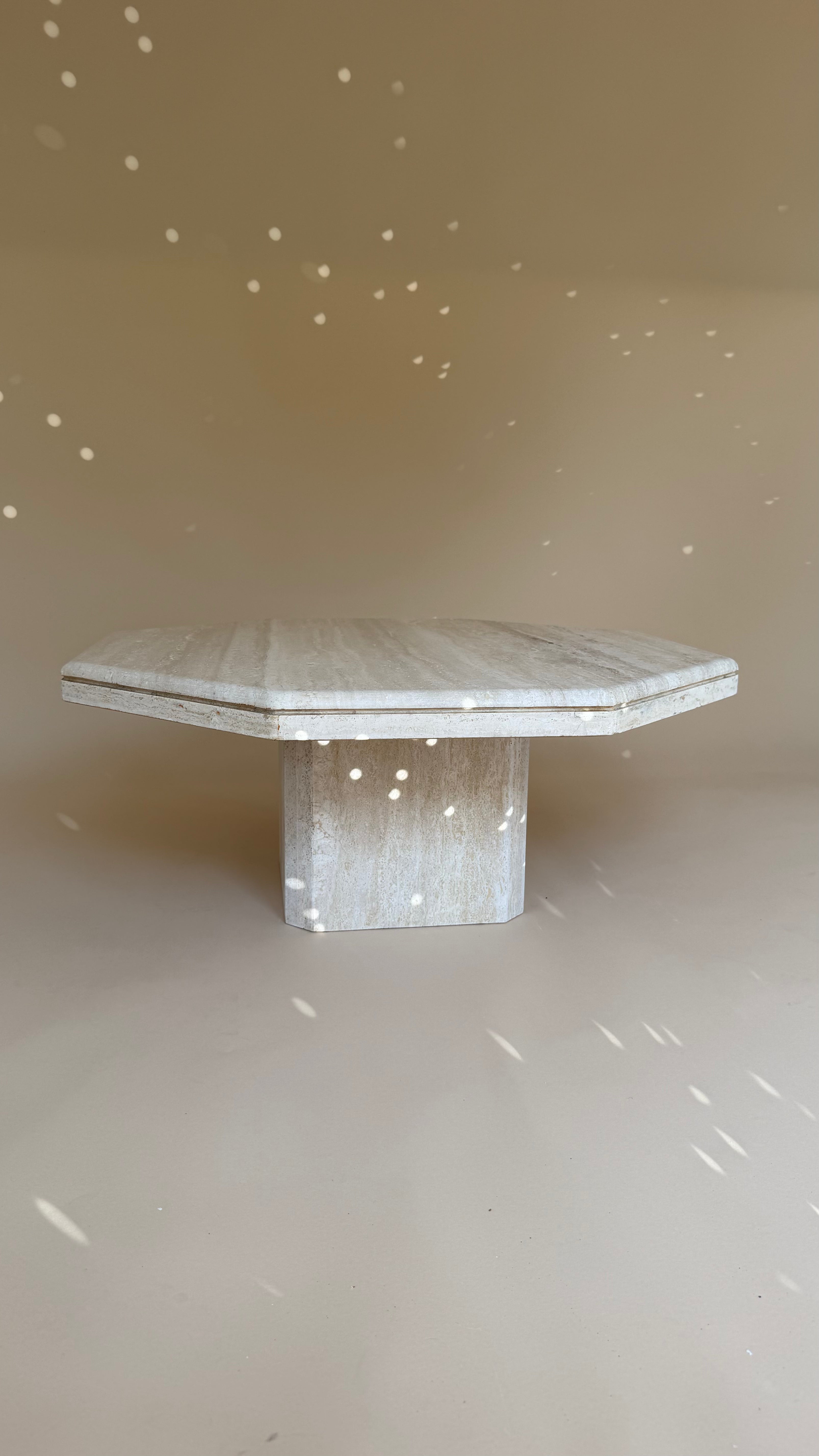 Vintage travertin salontafel