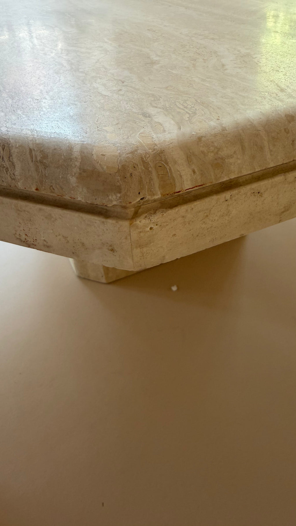 Vintage travertin salontafel