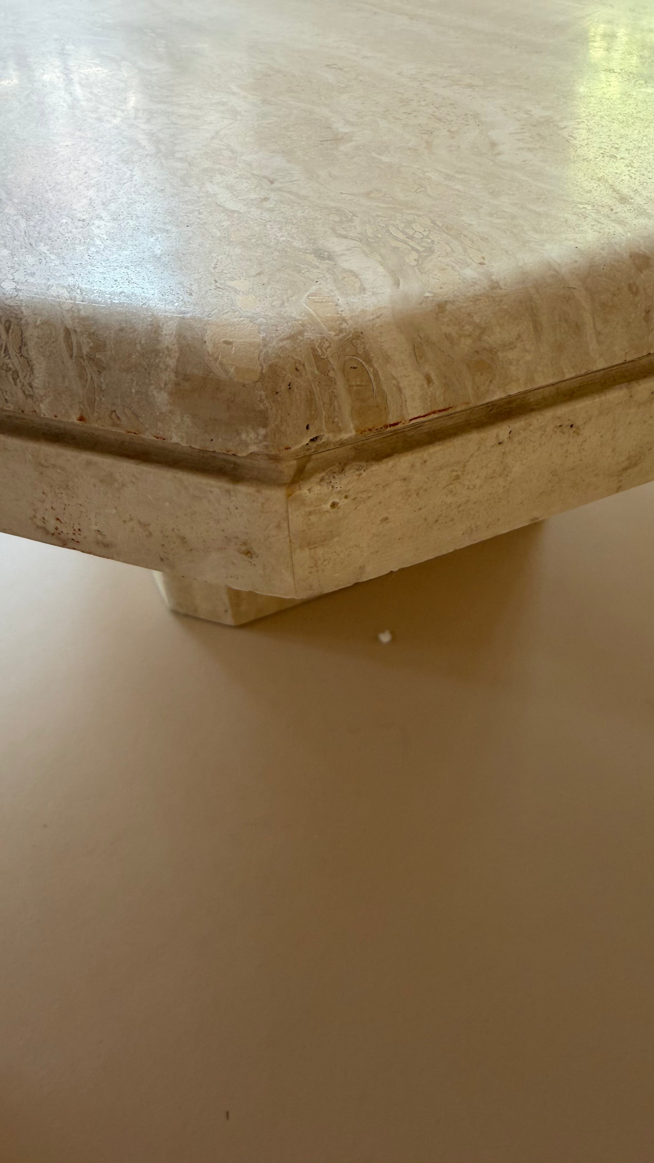 Vintage travertin salontafel