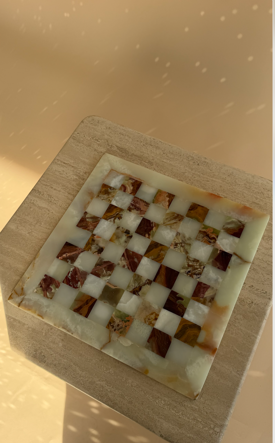 Italiaans natuurstenen schaakspel