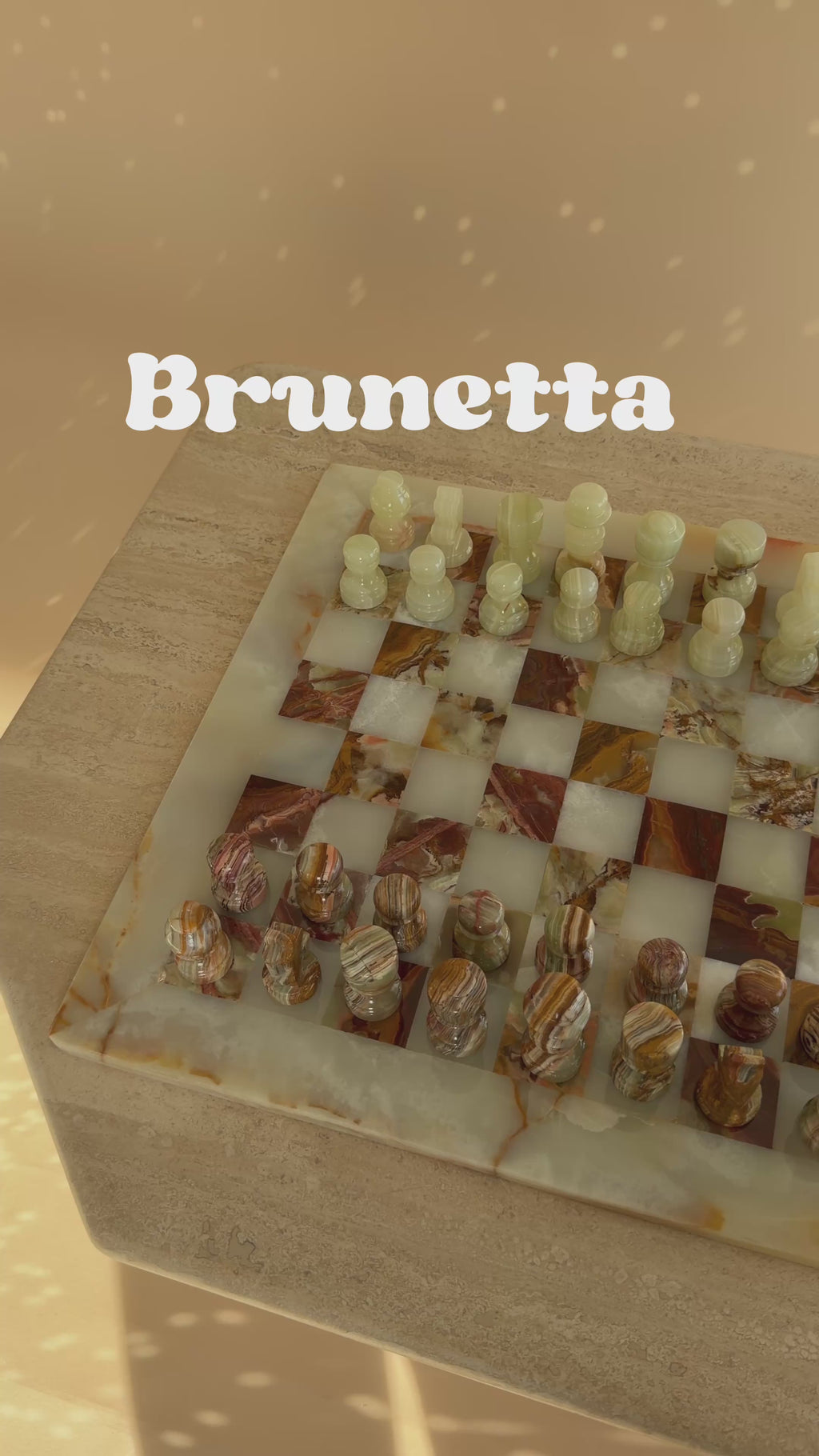 Italiaans natuurstenen schaakspel