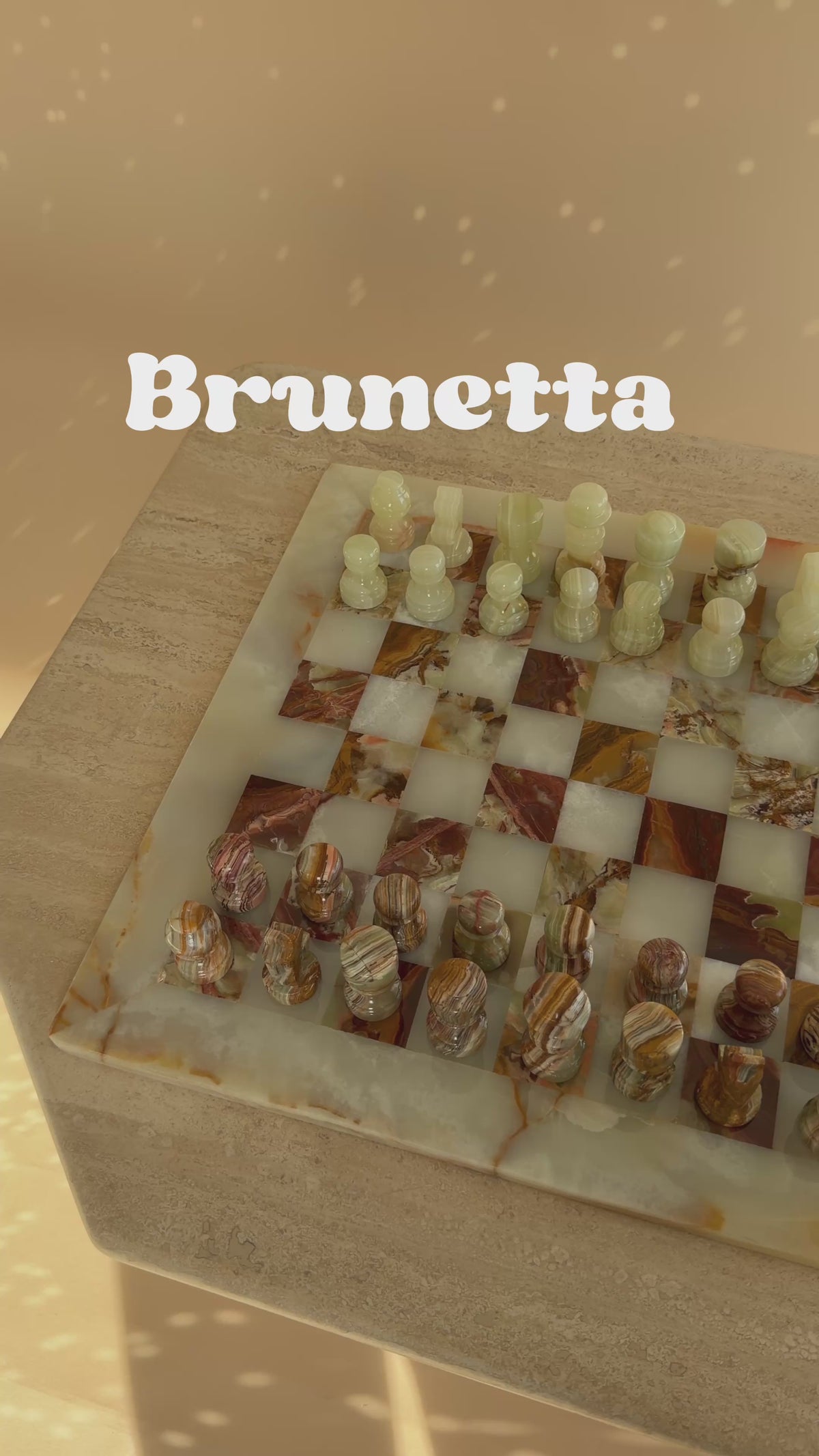 Italiaans natuurstenen schaakspel
