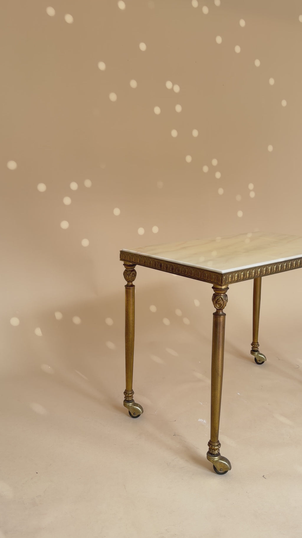 Vintage marmeren nesttafels | Hollywood Regency