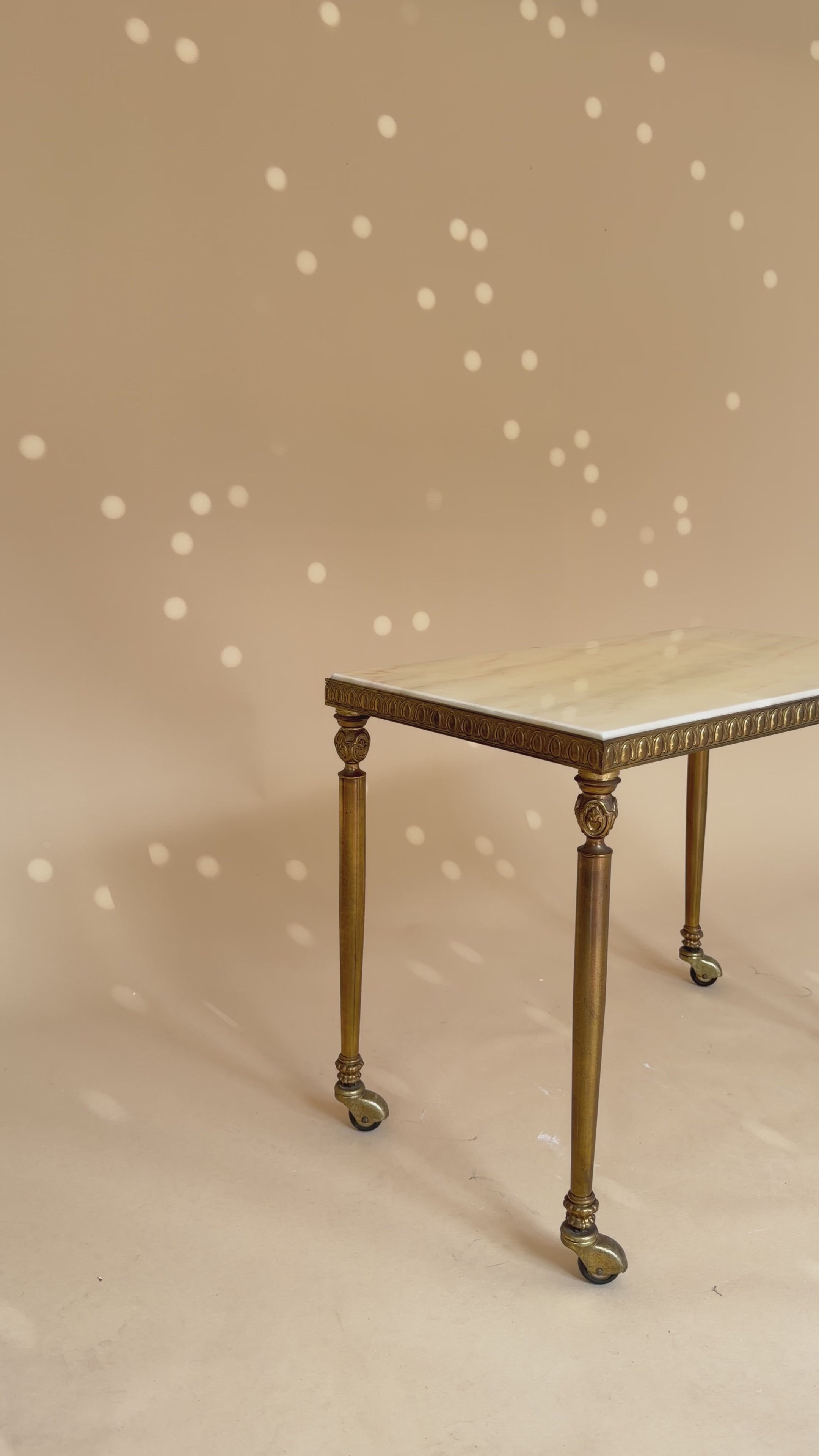 Vintage marmeren nesttafels | Hollywood Regency