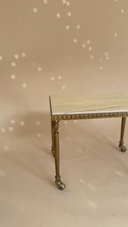 Vintage marmeren nesttafels | Hollywood Regency